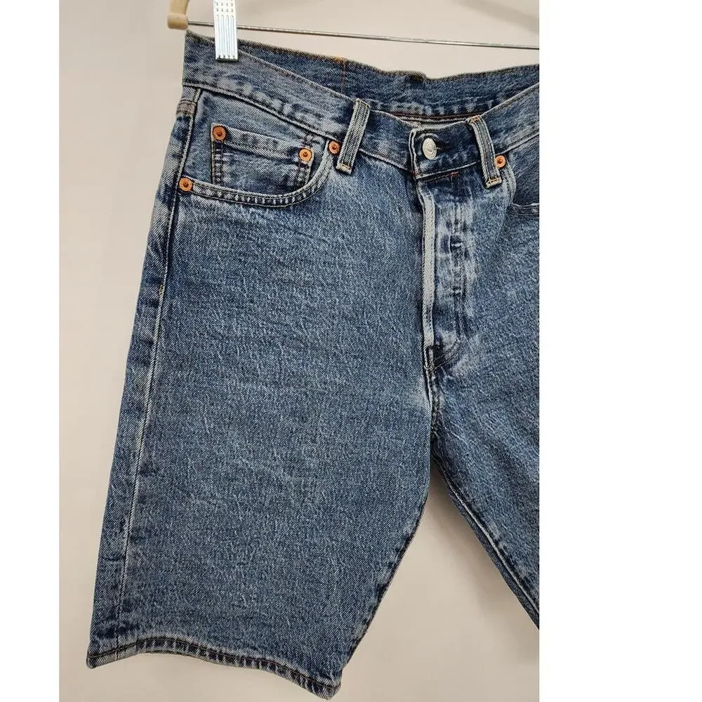 Levi's 501 Button Fly Denim Shorts Size 30 9 In Inseam